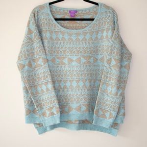 Olivia M. Oversized Cropped Knit Sweater XL